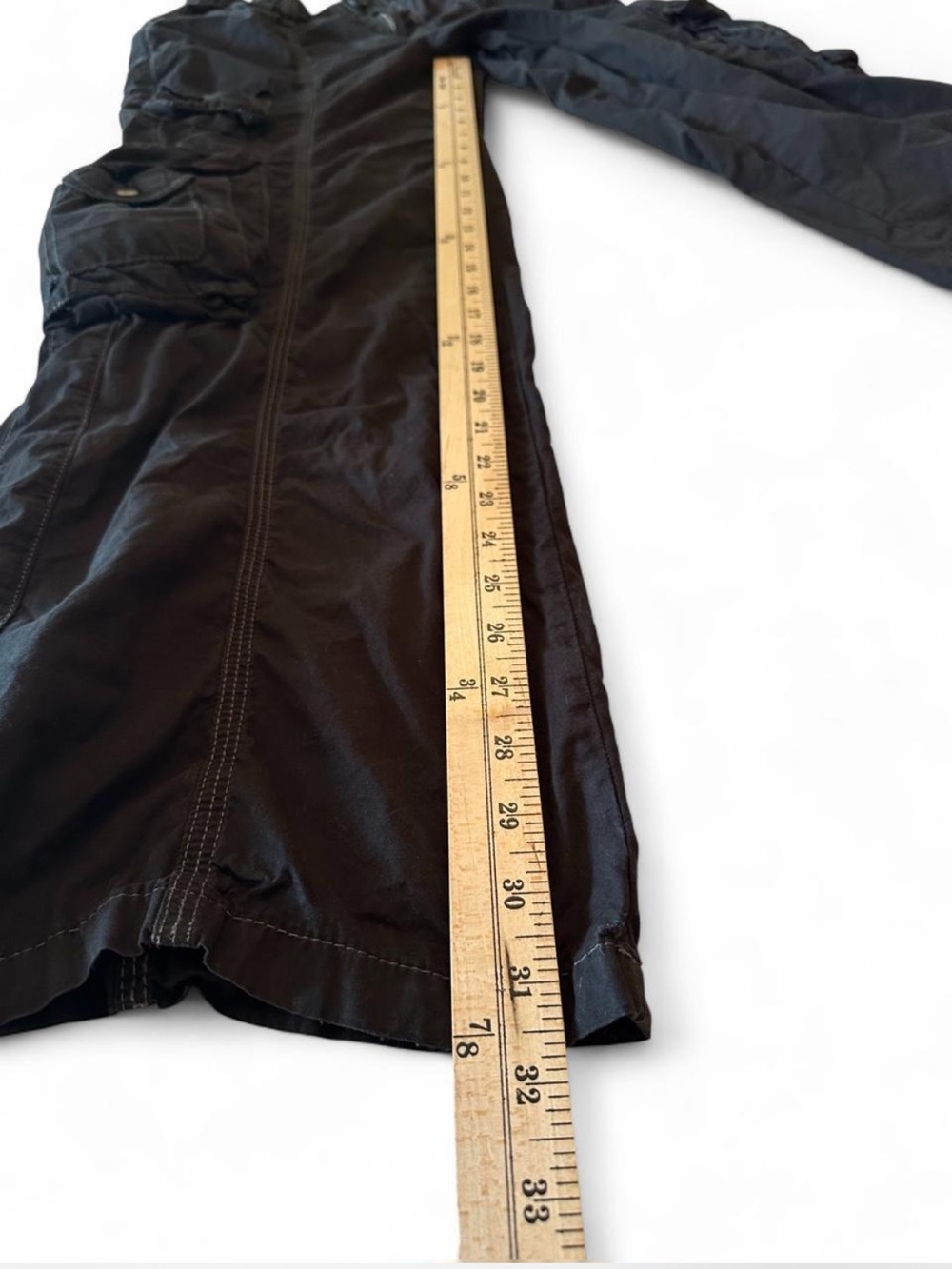 BDG Urban Outfitters Black Cargo Pants Utility Parachute Wide Leg Small - Picture 6 of 7